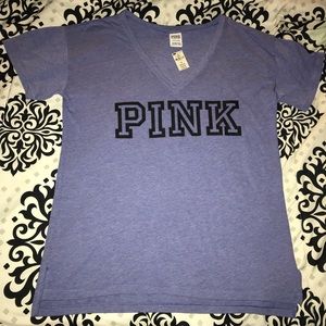 PINK Victoria’s Secret Periwinkle V neck t shirt